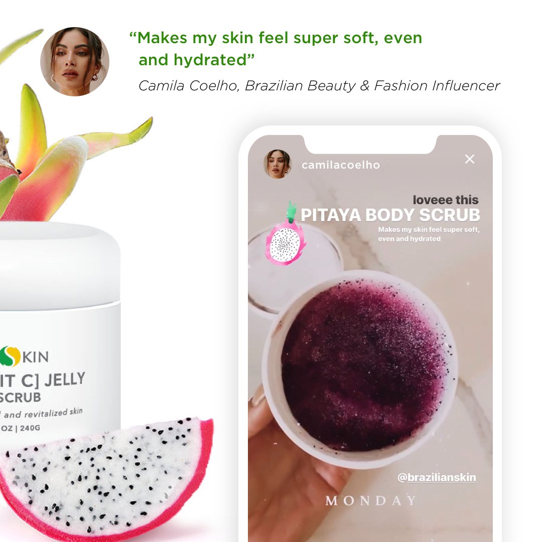 Pitaya + Vit C Jelly Body Scrub- Pitaya is a rich source of multiple Antioxidants including phenolic compounds and Vitamin C