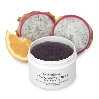 Pitaya + Vit C Jelly Body Scrub- Pitaya is a rich source of multiple Antioxidants including phenolic compounds and Vitamin C